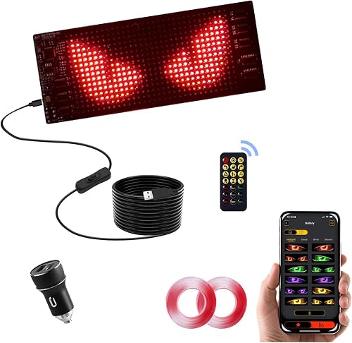 LED Eyes for Car Windshield, Devil Eyes Light for Windshield, Devil Eyes Light for Car, SUVs, Pickup (23.6inx4.73in) (6.8 * 2.7in)