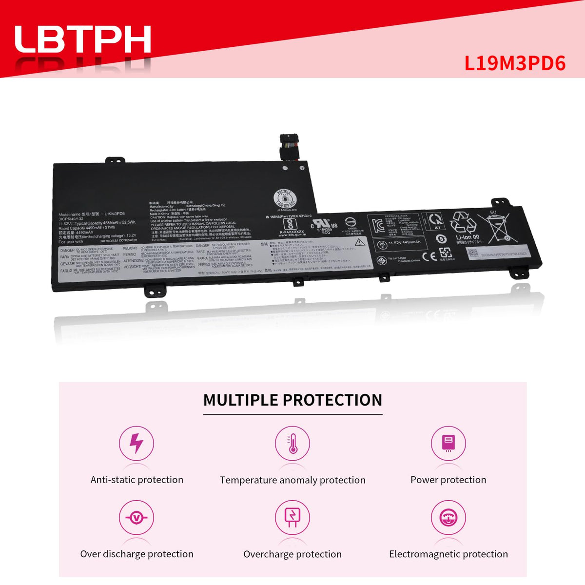 L19M3PD6 Battery for Lenovo Flex 5-14IIL05 5-15IIL05 5-14ARE05 82DF 81X2
