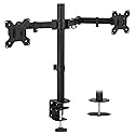 Mount-It! Dual Monitor Mount | Double Monitor Desk Stand | Two Heavy Duty Full Motion Adjustable Arms Fit 2 Computer Screens 17 19 20 21 22 24 27 Inch