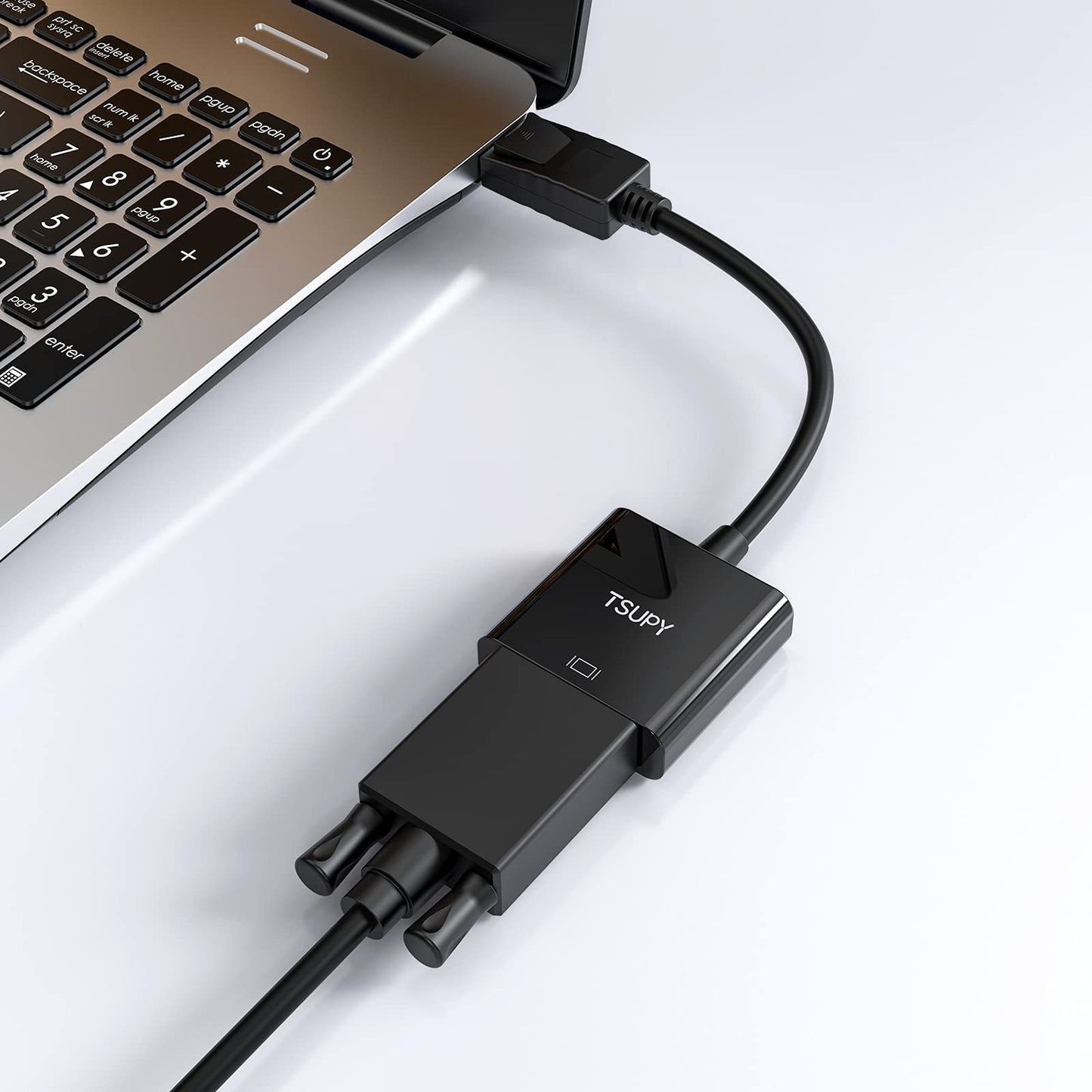 TSUPY DisplayPort to VGA, 1080P DP Adapter Gold-Plated Display Port Converter Male to Female VGA Cable Adapters to Connect Your Computer to a Large
