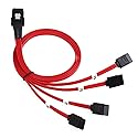Generic 50cm Mini SAS 4i SFF-8087 36P to 4 SATA 7P HDD Hard Drive Splitter Cable Red