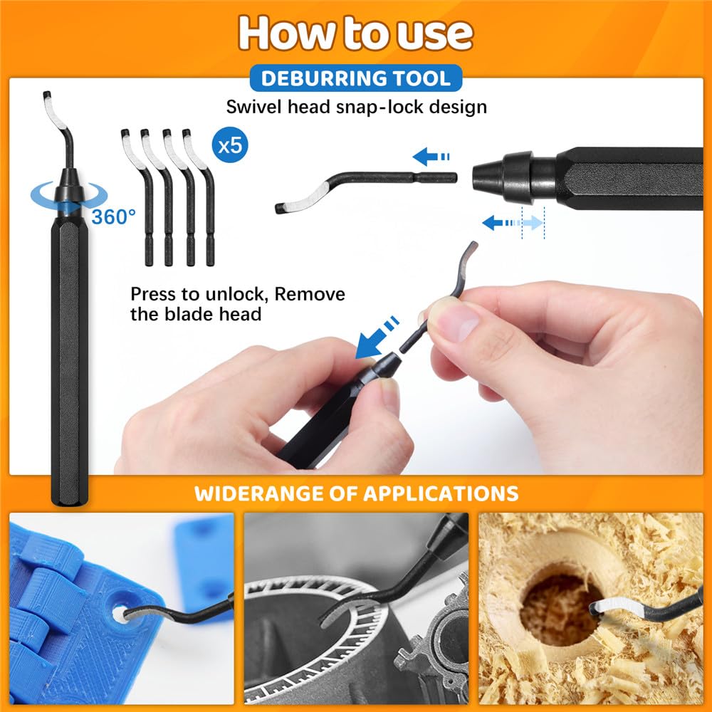 50Pcs 3D Printer Tool Kit & Accessories for All FDM/SLA Printers, Includes Nozzle Cleaning Kit, Scraper, Deburring Tool, Files, Brushes - Complete
