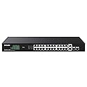 Tenda 28 Port Gigabit PoE Switch, Network Switch with 24 Port PoE+@410W, 2*Gigabit Uplink & 2*SFP, Plug & Play, One-Key VLAN/Priority/Extend Mode