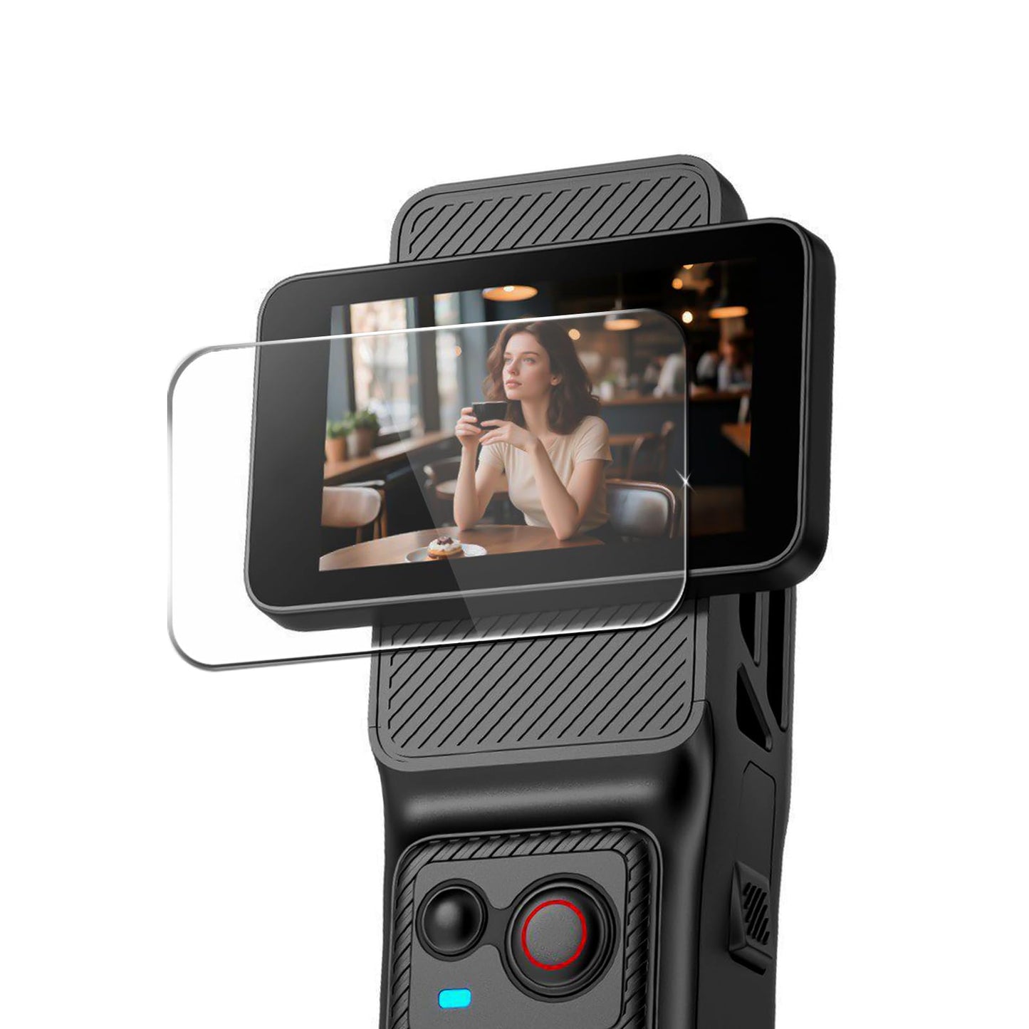 Colorato 2 Pcs Screen Protector Compatible with SJCAM C400, Premium Flexible Soft Film Compatible with SJCAM C400 Handheld Action Camera, Anti-Scratch