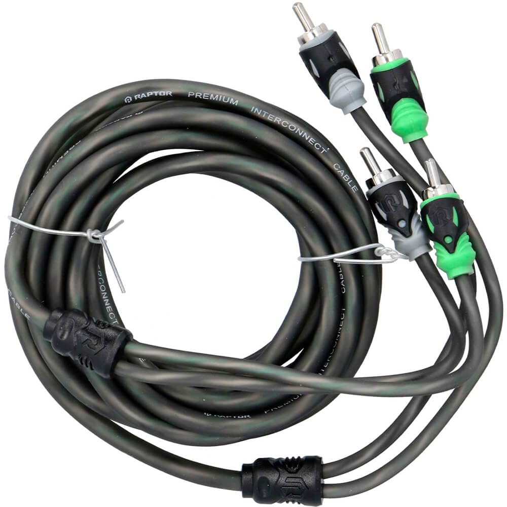 RAPTOR by METRA Electronics PRO Series 10FT 2-Channel Audio RCA Cable