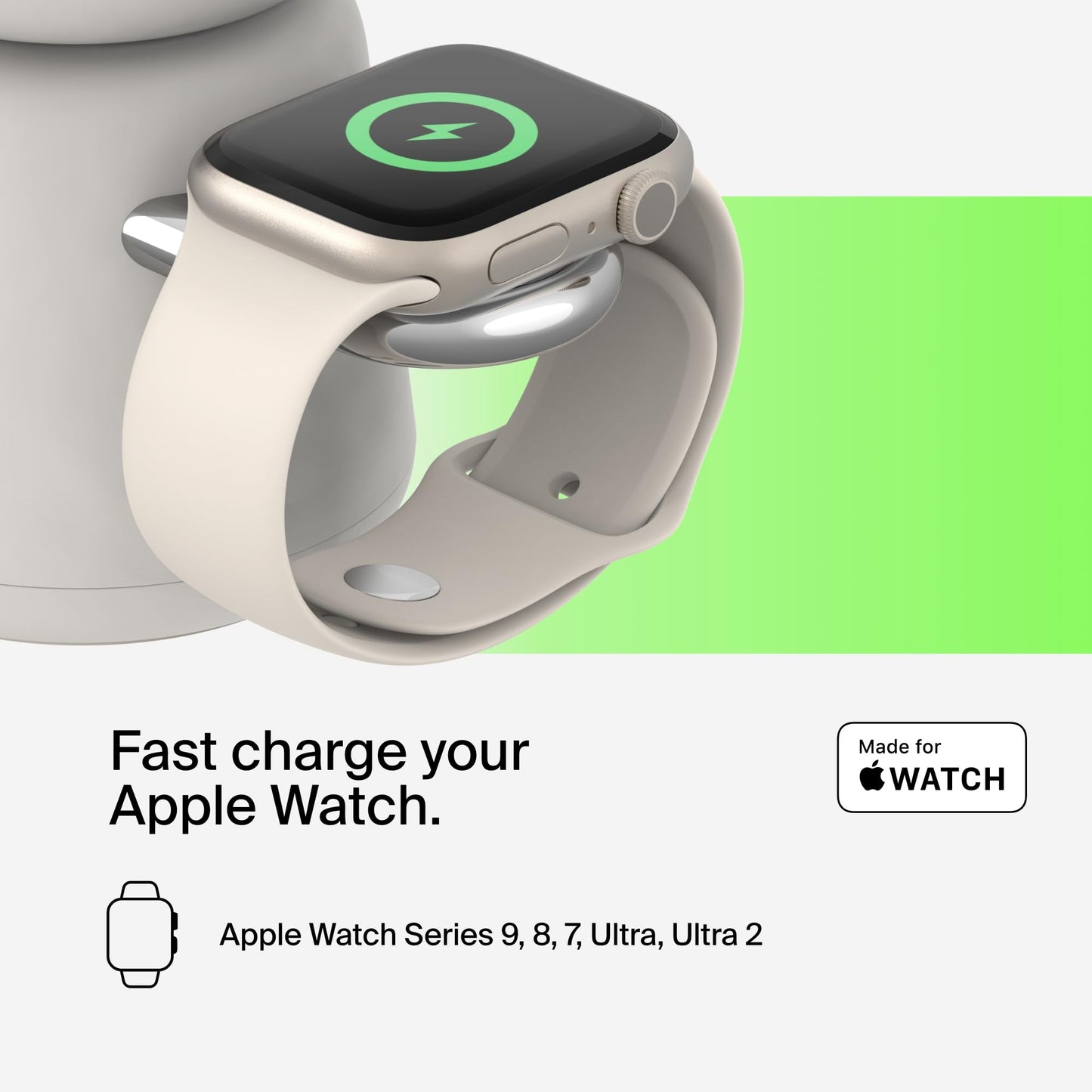 Belkin 2-in-1 Qi2 Wireless Charging Dock 15W Fast Charge iPhone Charger Compatible with iPhone 17, 16, 15, 14, and 13 Series, AirPods, and Other Qi2