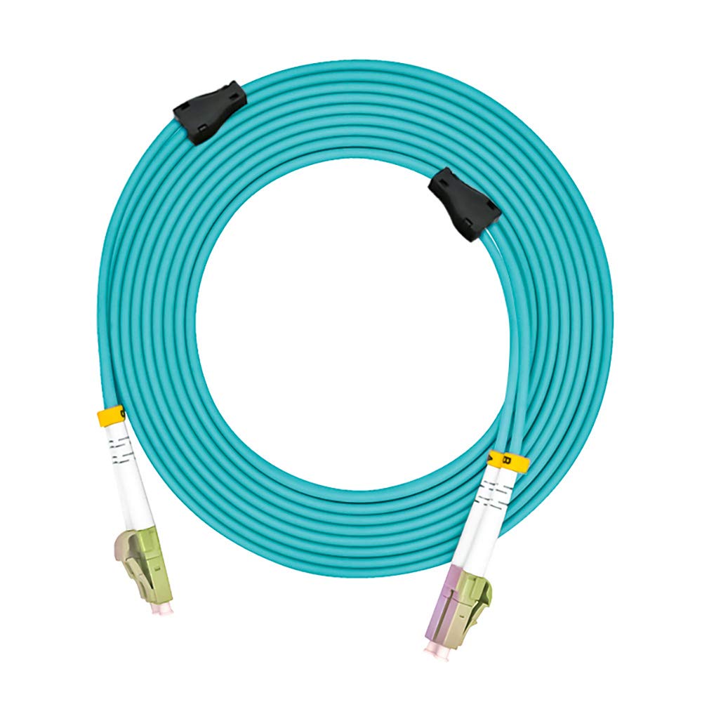 Jeirdus 30Meters 100FT LC to LC 10G OM3 Indoor Armored Duplex 50/125 Fiber Optic Cable Jumper Optical Patch Cord Multimode 30M LC-LC