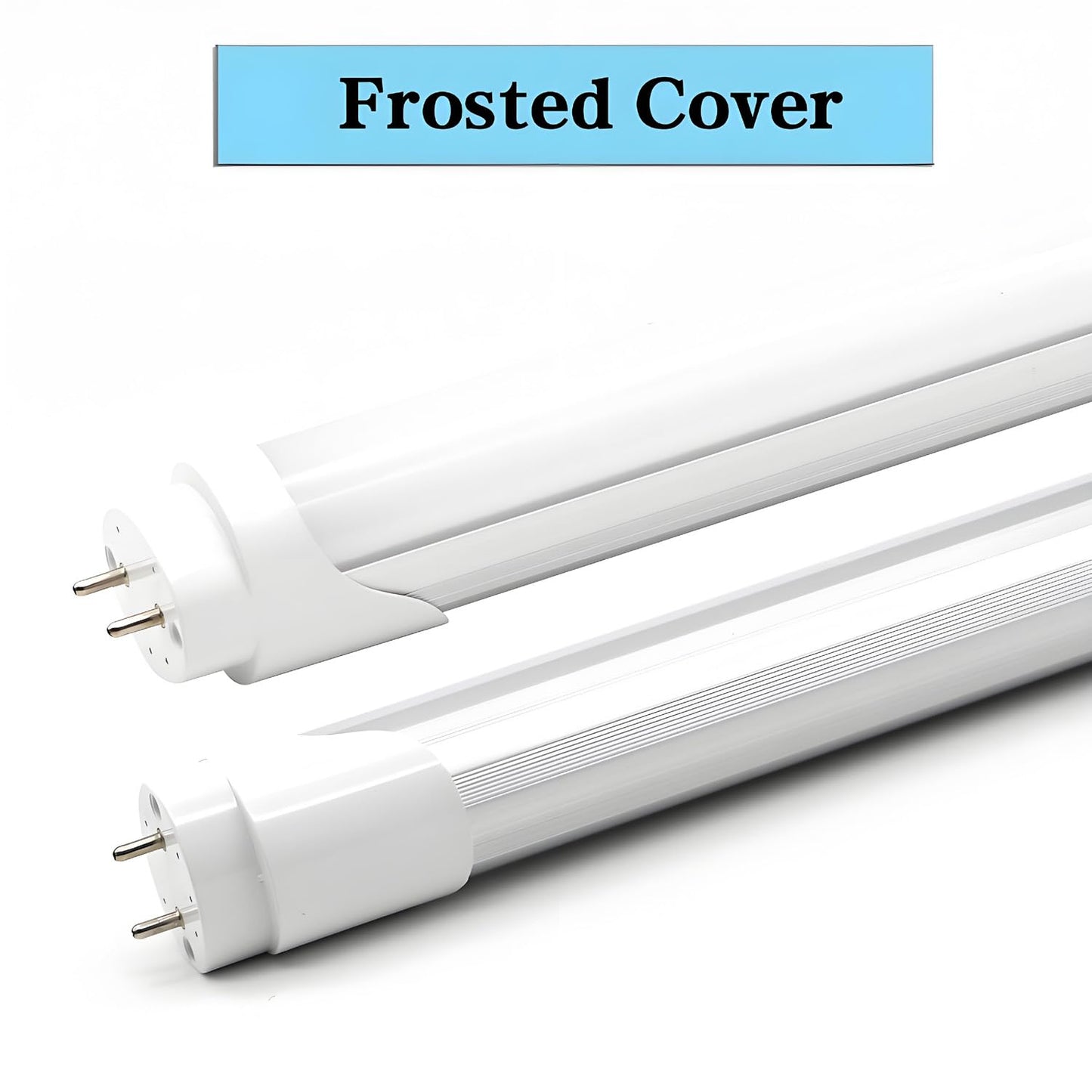 Probelie T8 T10 T12 2ft LED Light Tube - 8W 24 Inch Led Fluorescent Tube Replacement, 20W Equivalent, 1120 Lm, 6500K Cool White, Ballast Bypass, Two
