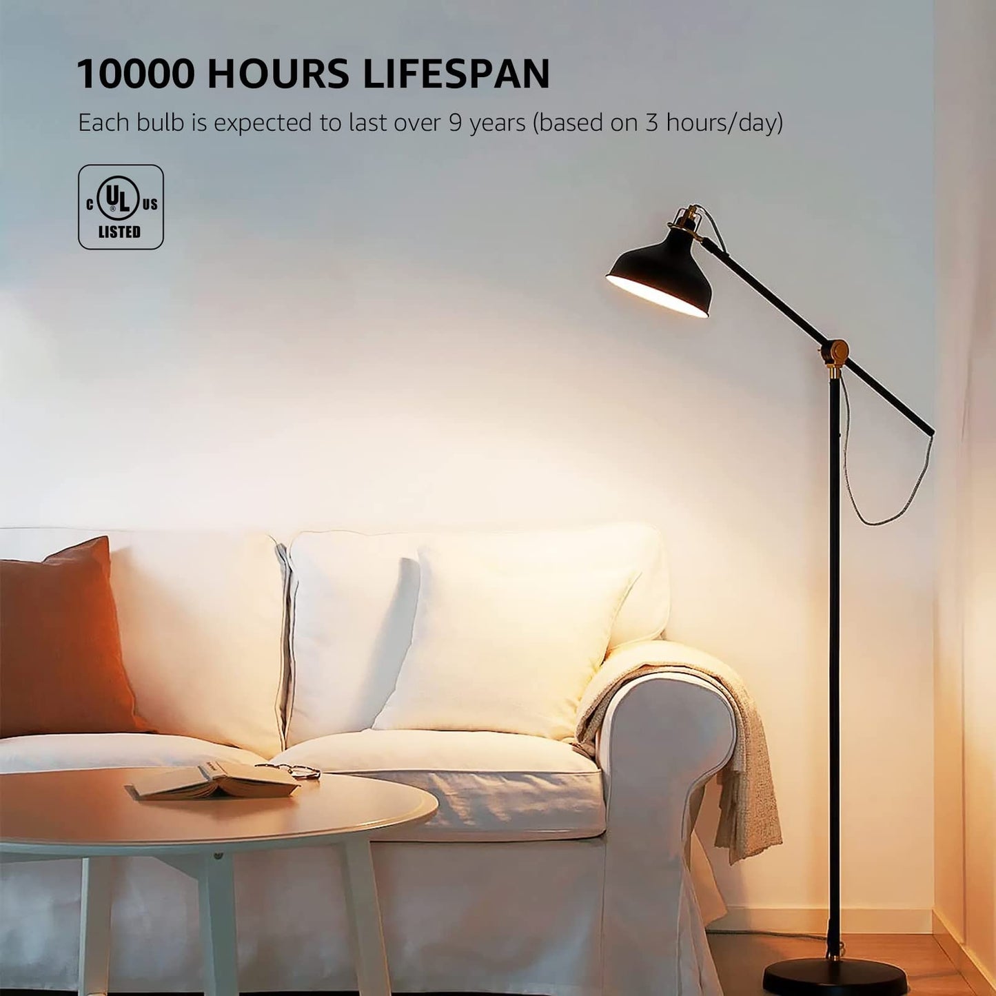 Lepro A19 E26 LED Light Bulbs 9W 800 Lumen Soft White 2700k 10 Pack