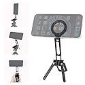 FIFIELD Magnetic Phone Tripod Stand 1/4" Screw Aluminum Mini Foldable Tripod for Cell Phone, Travel Essential Adjustable iPhone Stand