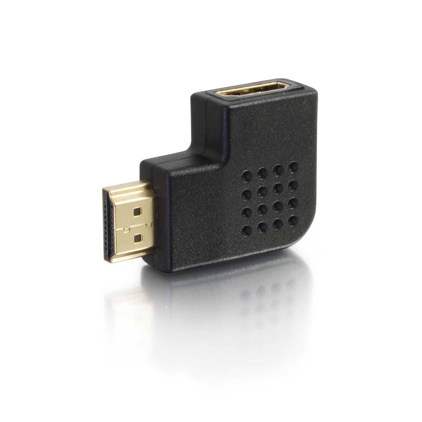 C2G HDMI Adapter, HDMI Right Angle Adapter, Fits in Tight Spaces, for Wall Mounted TVs, 90 Degrees, Cables to Go 43291