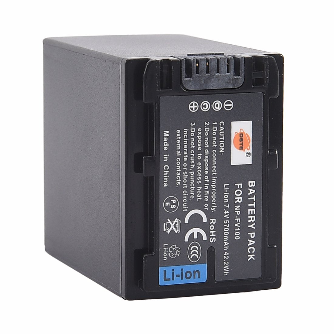 DSTE Replacement for NP-FV100 Li-ion Battery Compatible Sony DCR-SR88 SX83 SX85 HDR-CX210 CX220 CX290 CX300 CX350V CX360V CX610E NEX-VG10 PJ820E
