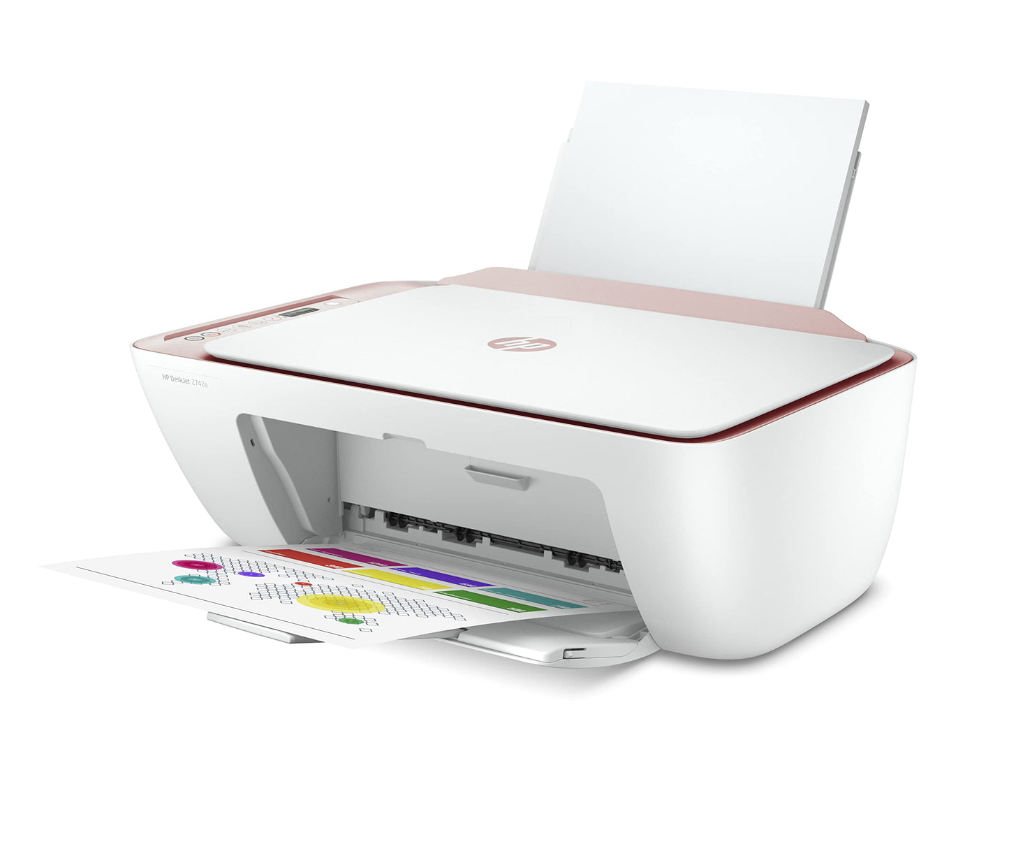 HP DeskJet 2742e All-in-One Printer with Bonus 6 Months Instant Ink, Himalayan Pink