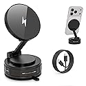 Mag-Safe Car Mount Charger for iPhone, 15W Magnetic Wireless Fast Charging for Car 360° Adjustable Magnetic Phone Holder Compatible with iPhone 17 16