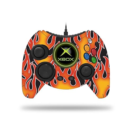 MightySkins Skin Compatible with Microsoft Xbox One Hyperkin Duke Controller - Hot Flames | Protective, Durable, and Unique Vinyl wrap Cover | Easy