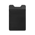 Smartish Silk Stick-on Phone Wallet - Sidecar Slim Expandable Credit Card Pocket - Fits iPhone and Android (Midnight Black)