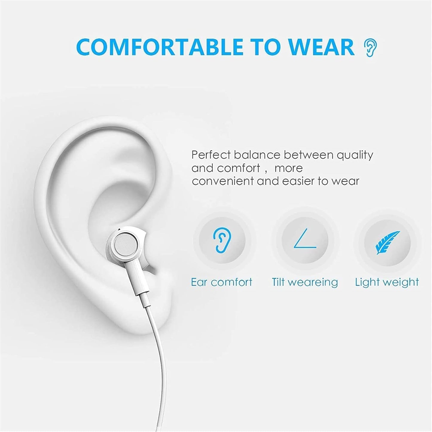 Pcwfbzf USB C Headphones Earbuds for iPhone17/16/15, iPad Pro,Galaxy,Pixel