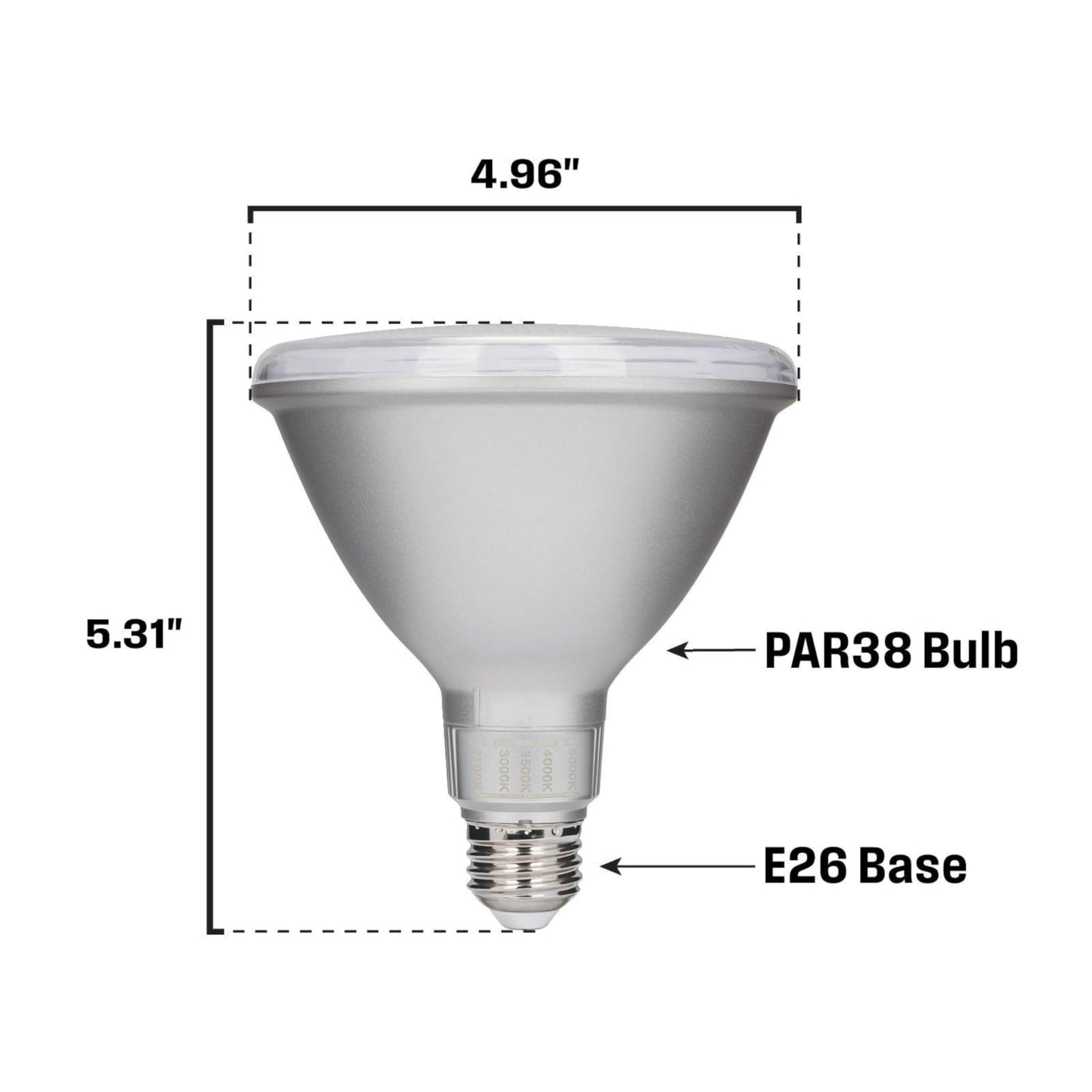 Westinghouse Lighting 15 Watt (90 Watt Equivalent) PAR38 Flood Dimmable Indoor/Outdoor LED Light Bulb with Color Temperature Selection, Medium Base