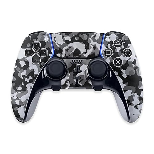 MightySkins Skin Compatible with PS5 DualSense Edge Controller - Black Modern Camo | Protective, Durable, and Unique Vinyl Decal wrap Cover | Easy