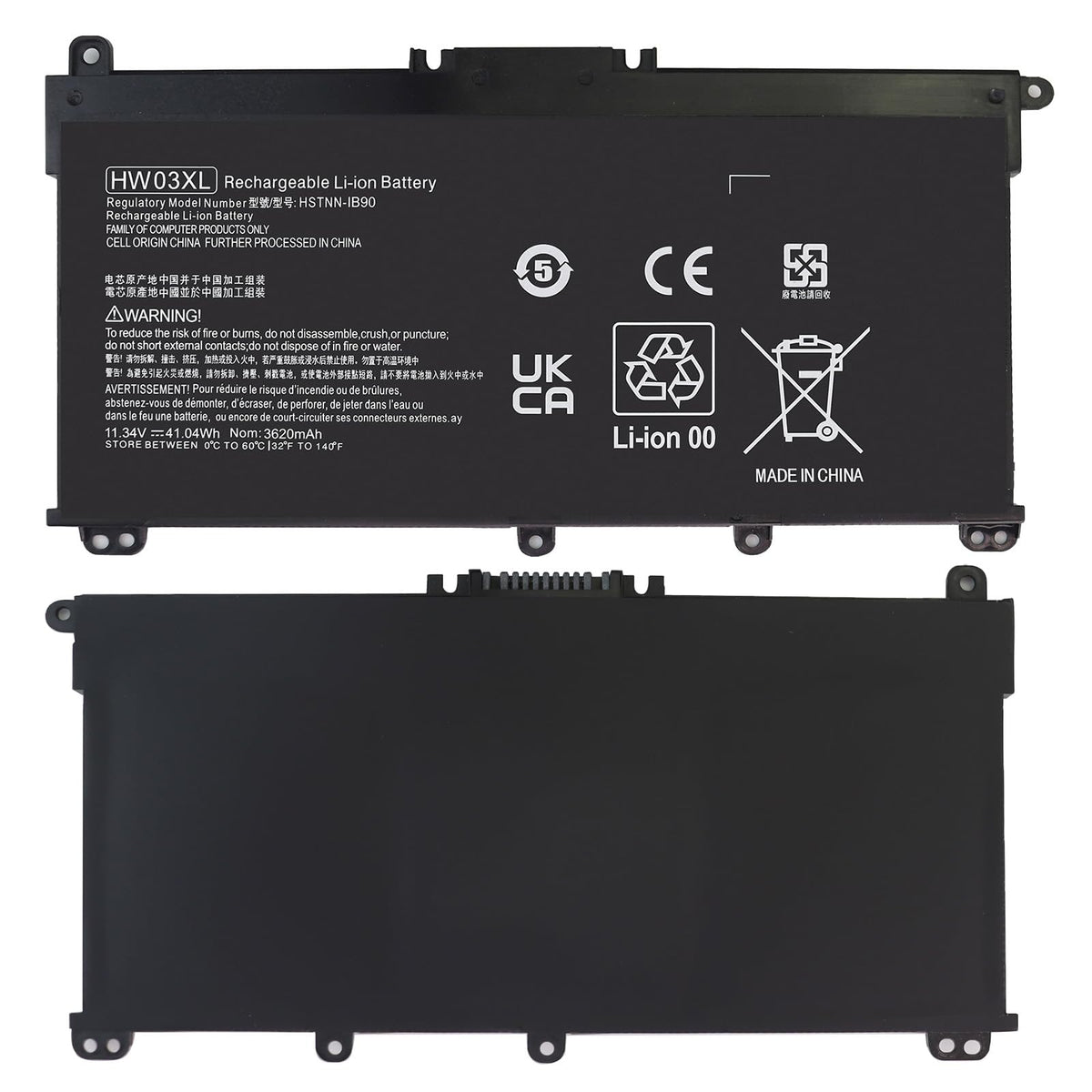 ESTENGPRO HW03XL L97300-005 Battery Replacement for HP Pavilion 15 15-EG 15-EH 15-eg0xxx 15-eg0073cl 15-eg0053cl 15-eg1053cl 15t-eg000 15-eh1xxx 17-CN
