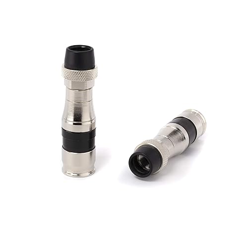 THE CIMPLE CO Coaxial Cable Compression Fitting Connector - for RG11 Coax Cable - with Weather Seal O Ring, Weather Boot, and Water Tight Grip (4