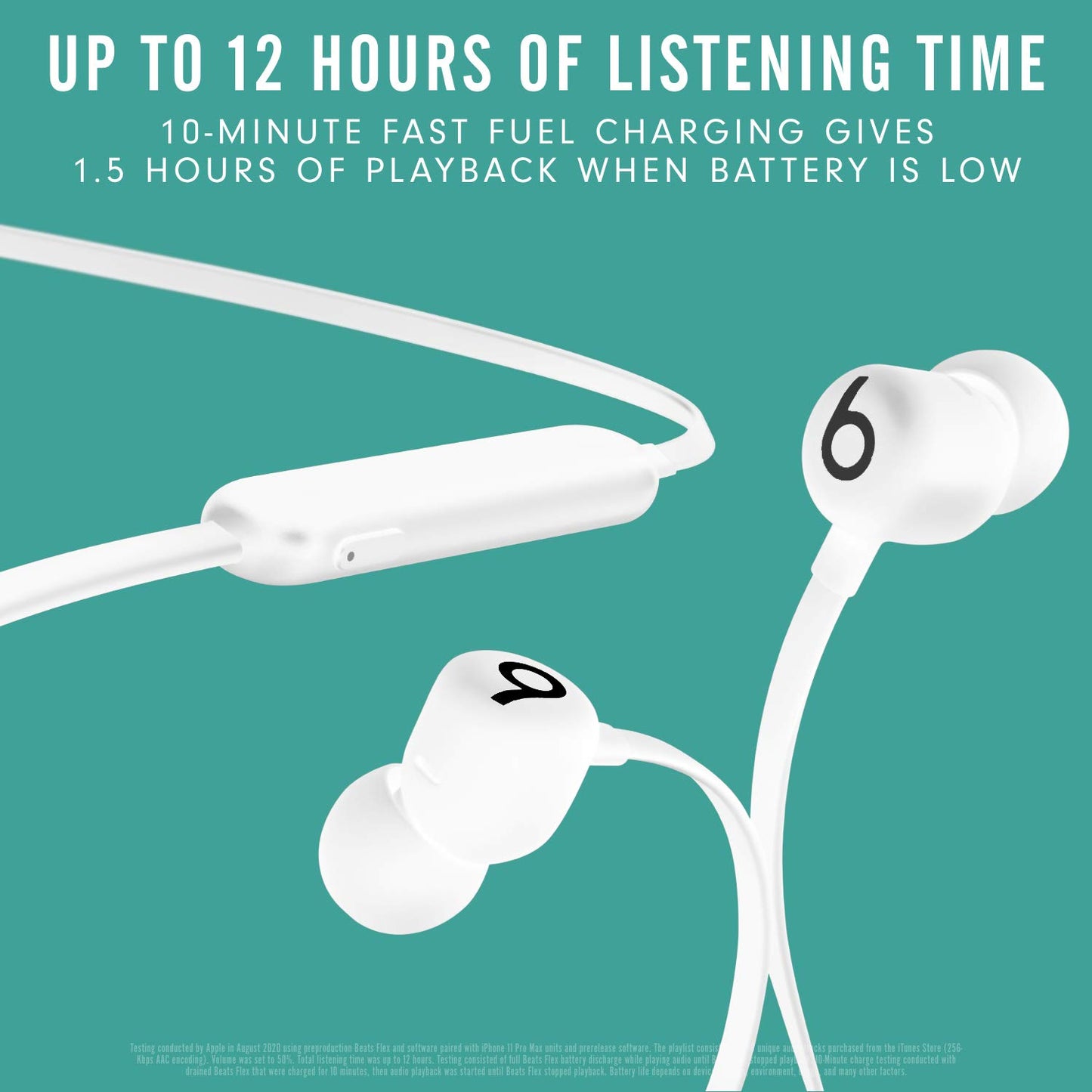 Beats Flex Wireless Earbuds - Apple W1 Headphone Chip, Magnetic Earphones, Class 1 Bluetooth, 12 Hours of Listening Time, Built-in Microphone - Smoke
