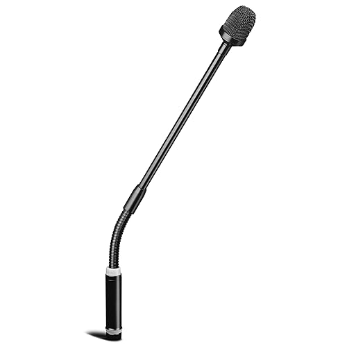 Dynamic Gooseneck Microphone, Professional XLR Wired Dynamic Microphone With 360-Degree Rotation And Flexibility. DJ Microphone Suitable For Audio
