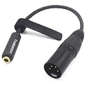Youkamoo 4 Pin XLR Male to 4.4mm Female Balanced Headphone Adapter Cable 15cm Short Silver Plated for Headphones, Amplifiers, and DAC