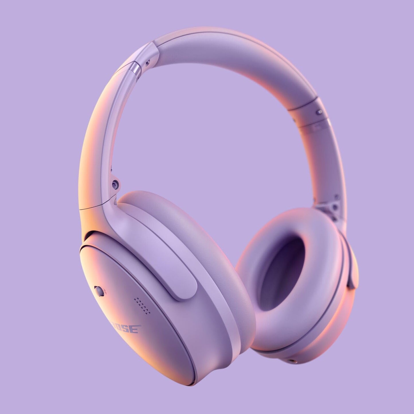 Bose QuietComfort Wireless Noise Cancelling Headphones, Bluetooth Over Ear Headphones with Up to 24 Hours of Battery Life, Chilled Lilac - Limited