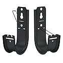 KUAGINZUHE 25 Pack 2-Inch Galvanized Steel Cable Support J-Hooks with Retainer Clips - Heavy Duty Wall Mount Cable Management Hooks for Structured