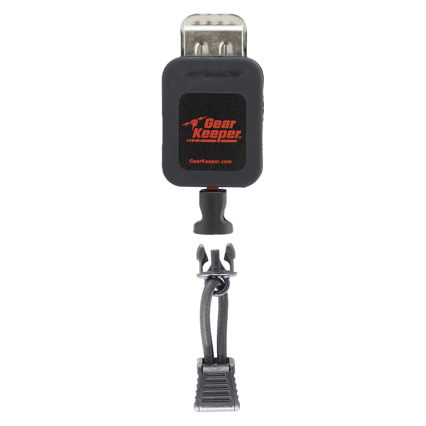 Gear Keeper Fire Microphone Keeper - Lapel Mic Retractor with Heavy Duty Stainless Steel Alligator Clamp - Law Enforcement Gear for First Responders