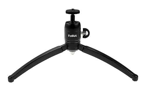Fotodiox Pro Heavy Duty Tabletop Arched-Leg Tripod - All Metal, Foldable with Pan/Swivel Ballhead for Cameras, Monitors, LED Lights, Flashes, Mic