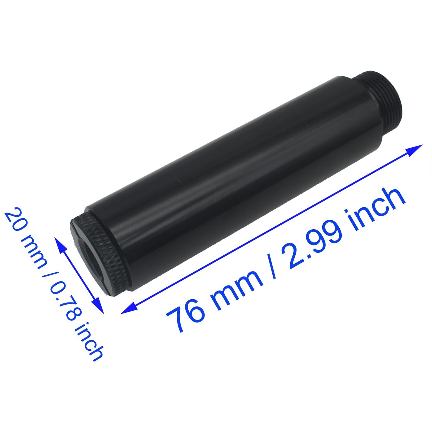 SYCZIOHU 2.99 Inch Microphone Extension Pipe Set 2 PCS Mic Stand Extension Tube with Adapter screw for Microphone Stand and DIY (3/8 to 5/8)