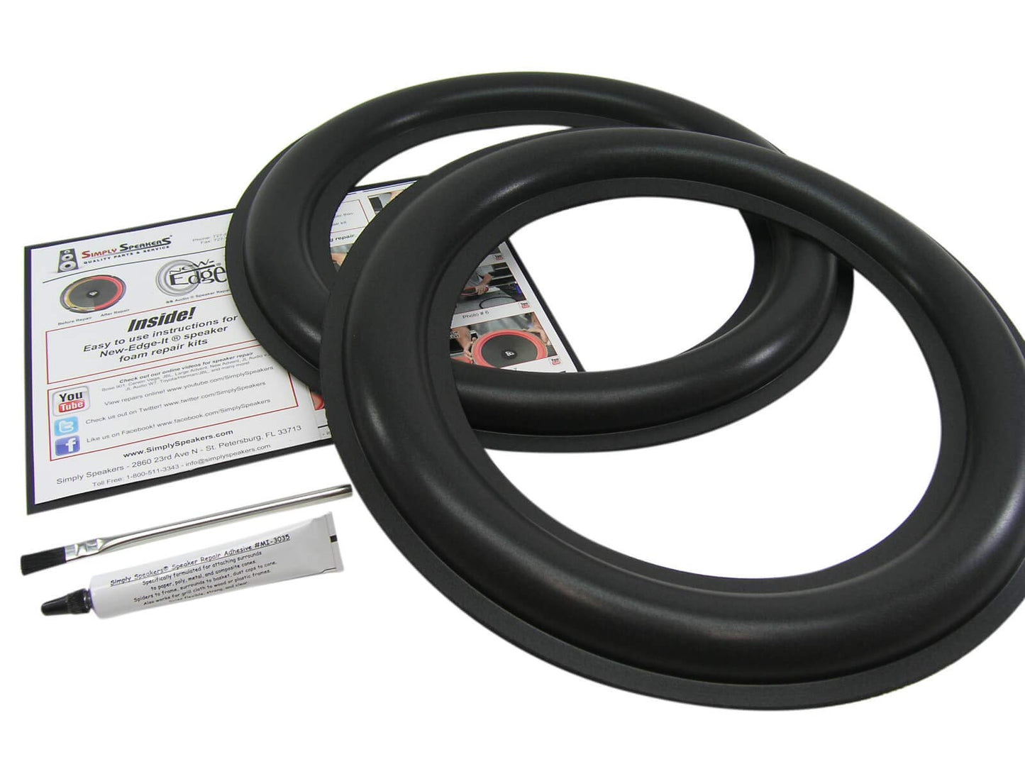 15 Inch Extra Wide Foam Speaker Repair Kit, FSK-15AW (Pair)