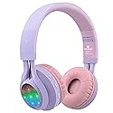 Riwbox WT-7S Kids Bluetooth Headphones Light Up, Foldable Stero Wireless Headset,with Microphone and Volume Control,Comfortable and Durable,for…