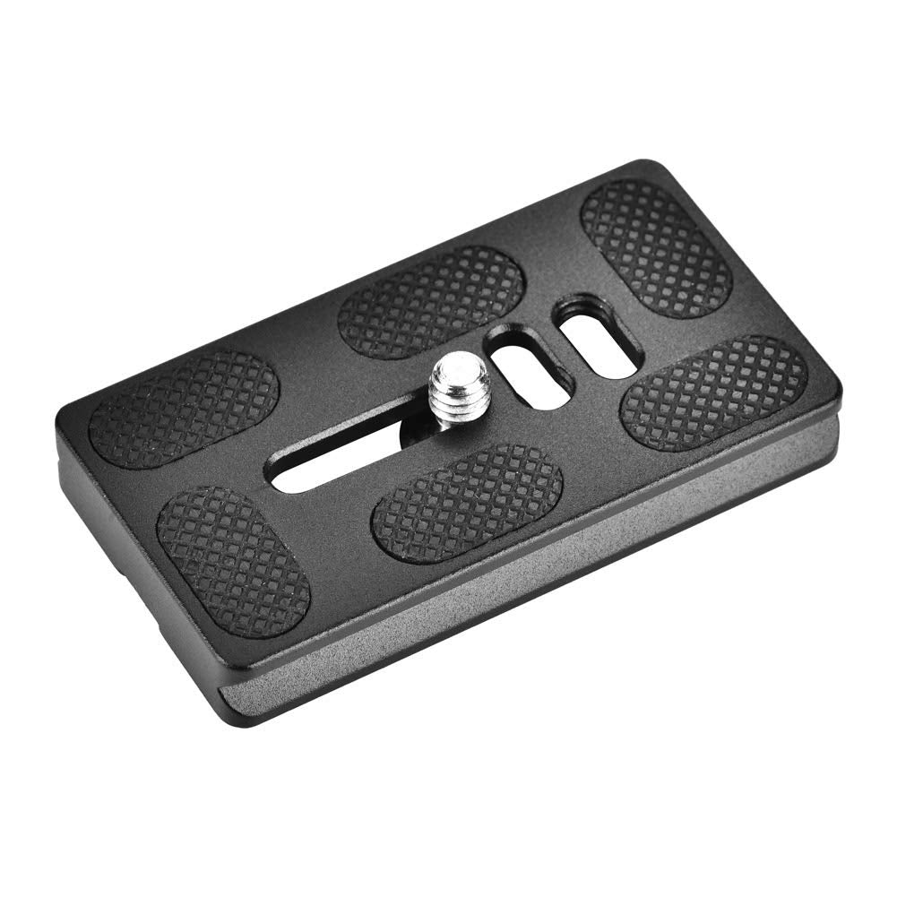 Release Plate, PU70 Alloy Quick Release Plate Mount with 1/4inch Hand Screw Rubber Pad for Tripod Ball Head SLR Camera 2.75 x 1.5 x 0.39inch