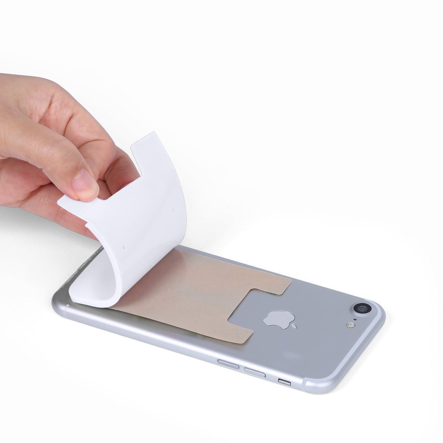 YWXTW Silicone 3M Adhesive Stick-on Wallet for Credit Card, Ultra-Slim Id Holder Wallet Pouch Sleeve Pocket for Smartphones (iPhone/Android/Samsung