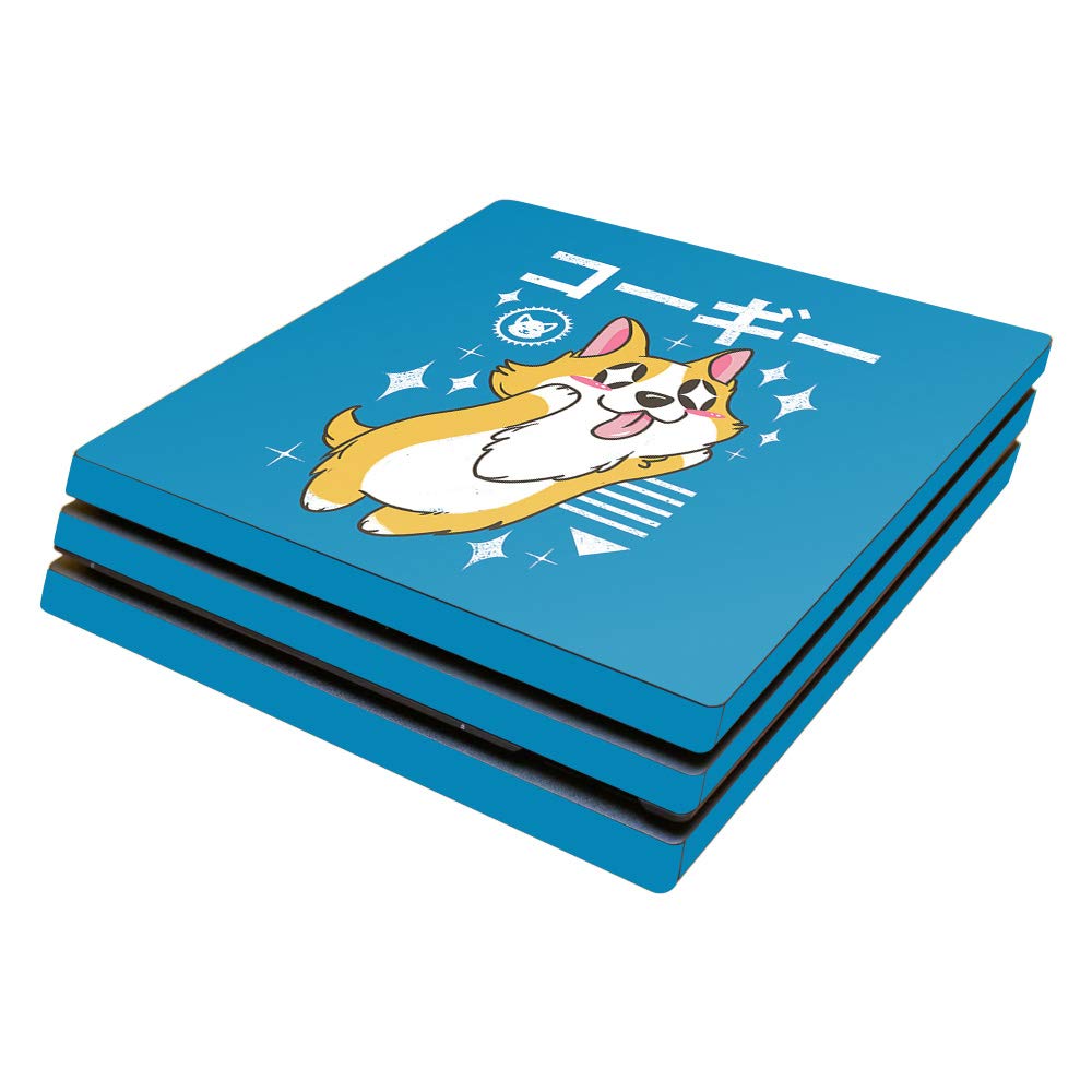 MightySkins Skin Compatible with Sony PS4 Pro Console - Corgi Kawaii | Protective, Durable, and Unique Vinyl Decal wrap Cover | Easy to Apply, Remove