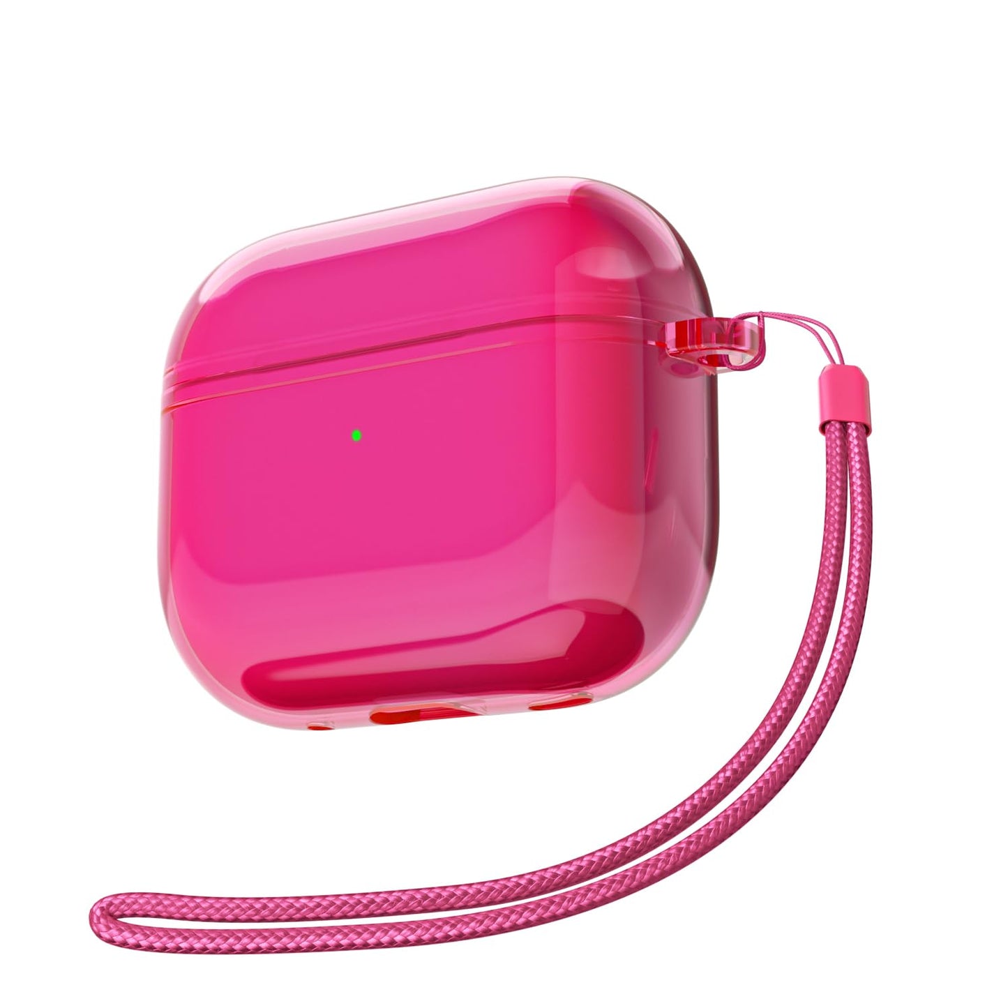 Svanove for Airpods 4 Case Clear with Lanyard Strap, Cute Transparent Hard Shell Plastic Case for Airpods 4th Generation Cover, Girly Y2K TPU