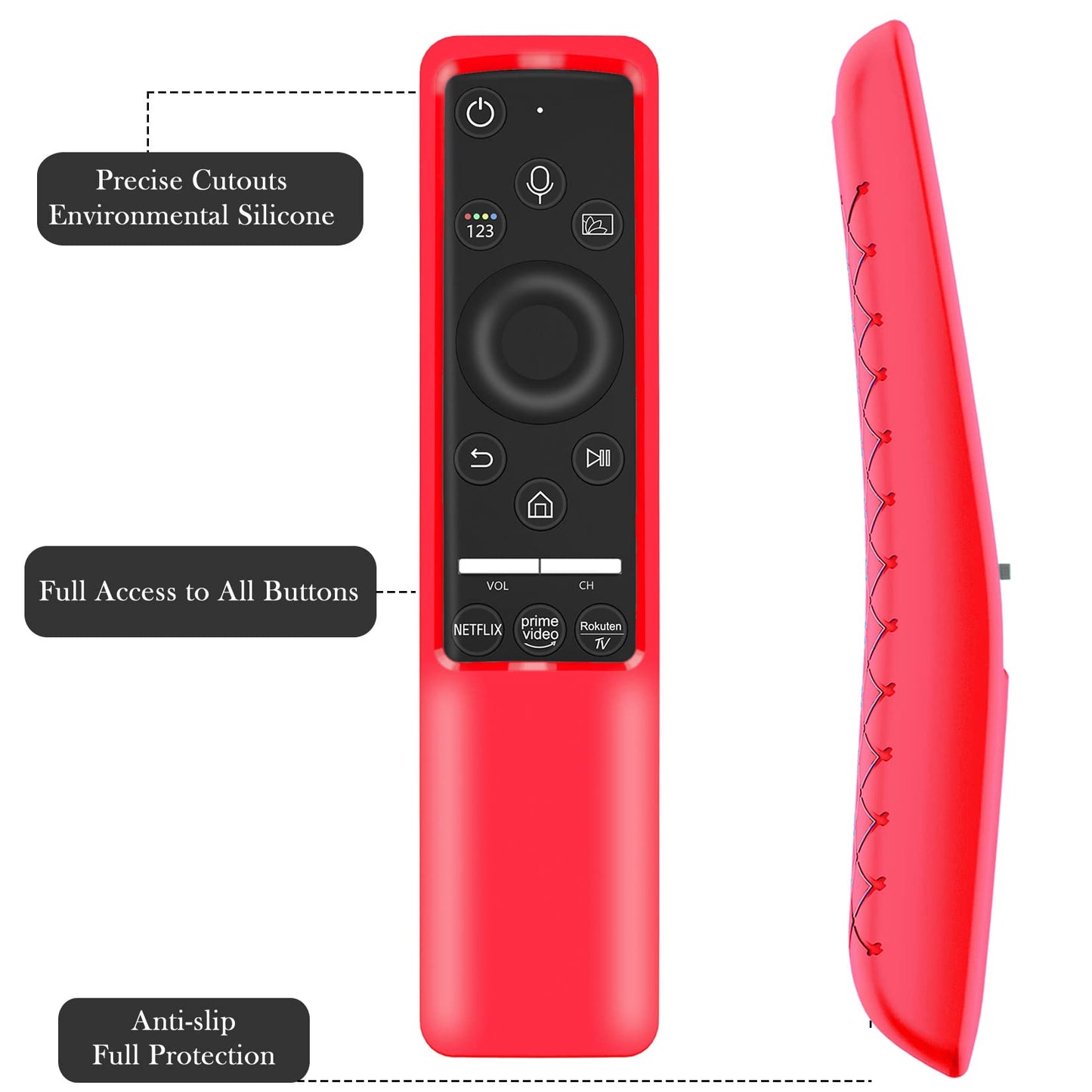 Case Compatible with Samsung Smart TV Remote Controller BN59 Series, Light Weight Silicone Cover Protector Shockproof Anti-Slip Remote Skin Sleeve