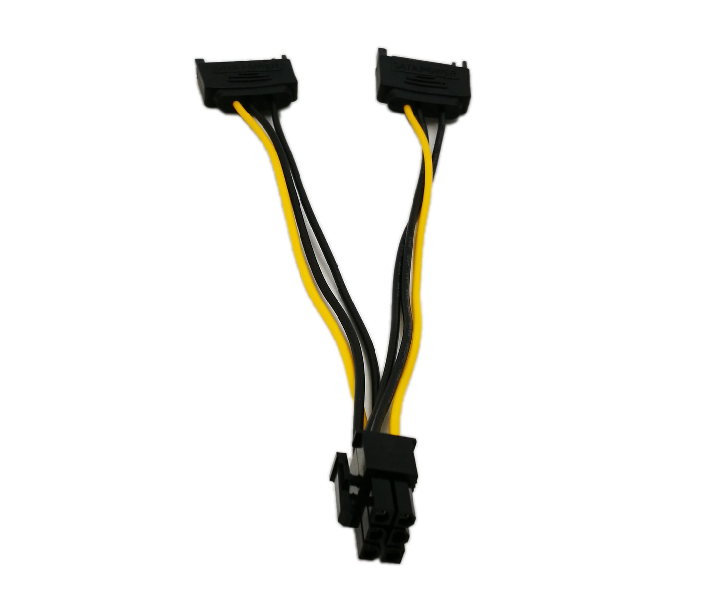 zdyCGTime 6-Inch 6 Pin PCI to 15Pin SATA Power Splitter Express Video Card Power Cable Adapter