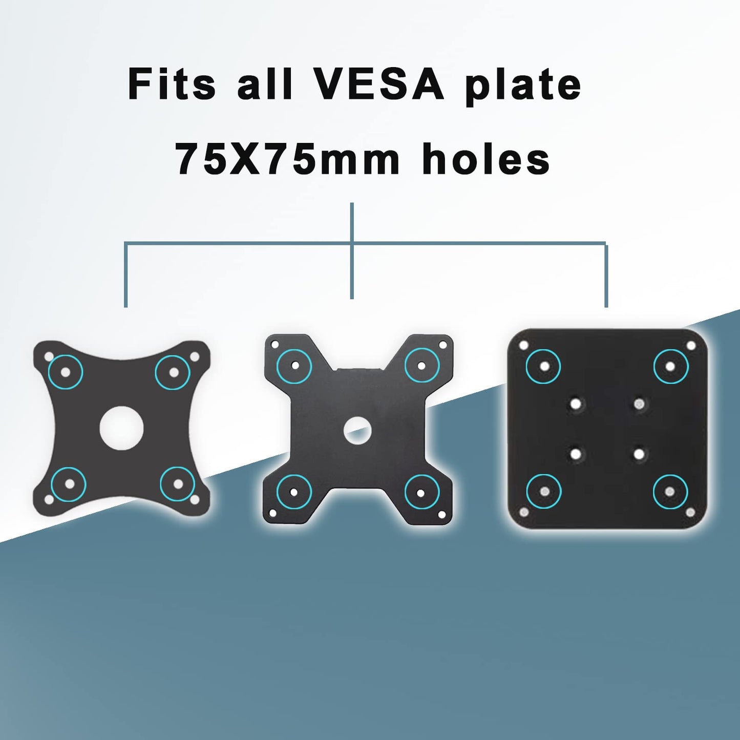 Universal Monitor VESA Mount Adapter for Non-VESA 13 - 27 inch Computer Monitors Tablets iPad VESA Mounting Arm Stand Bracket Kit 75X75mm…