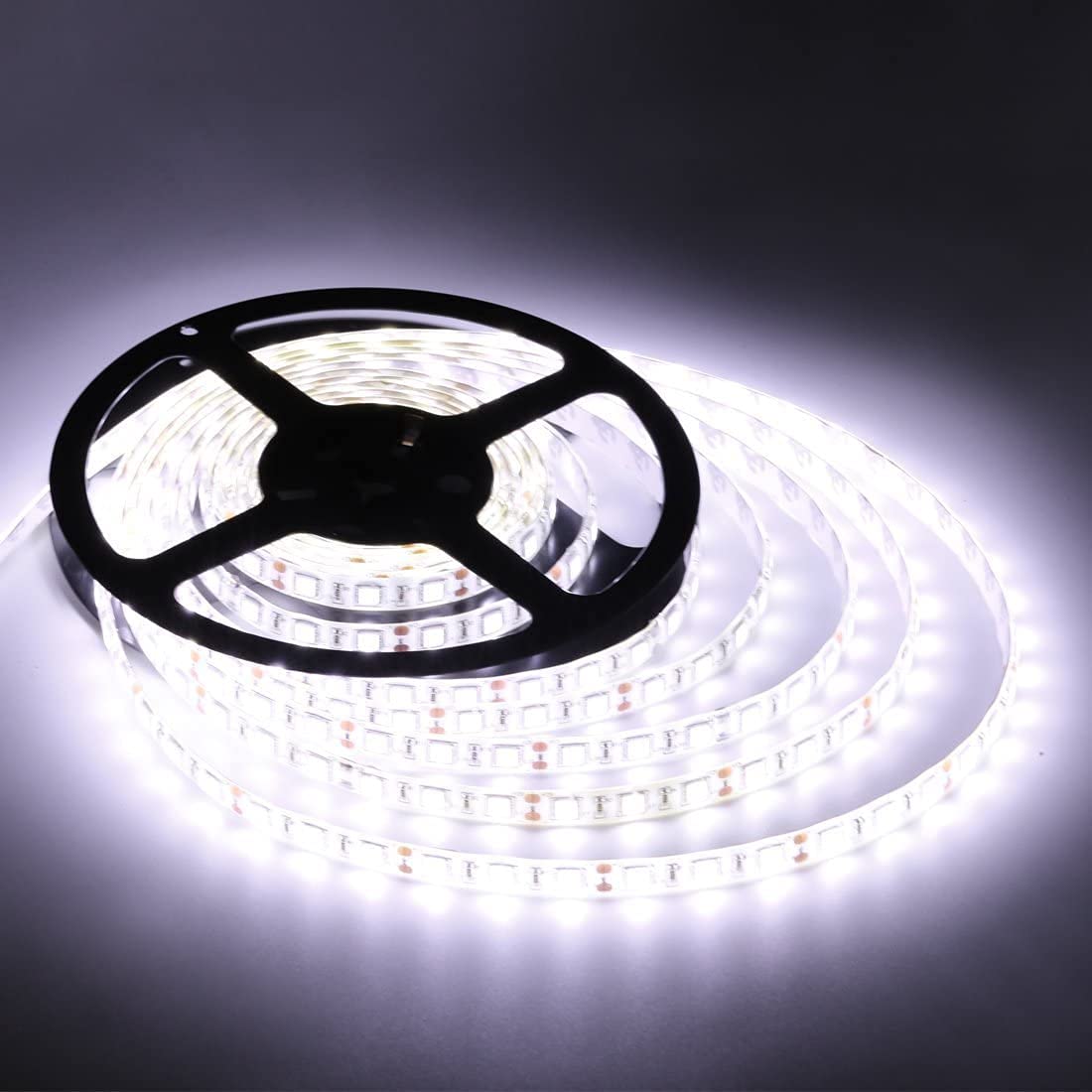 Foxdam Flexible LED Strip Lights,600 Units LEDs,LED Strips,Waterproof,12 Volt LED Light Strips, Pack of 16.4ft/5m,for