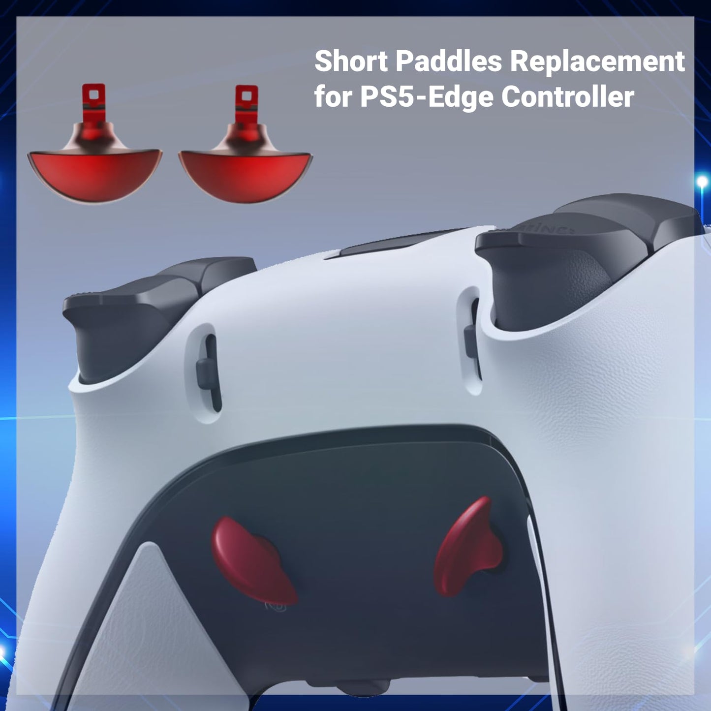 for PS5-Edge Controller Replacement Parts - Thumbsticks, Paddles, Trigger Buttons Accessories for Edge Controller (Red)