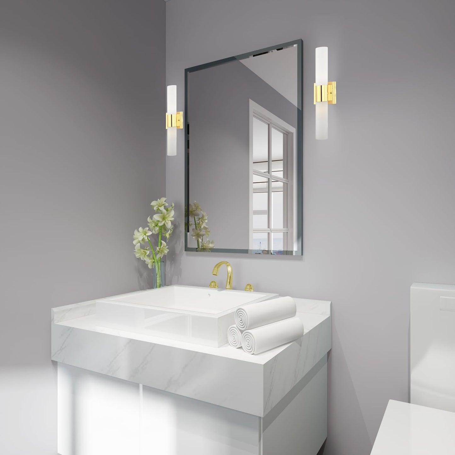 Livex Lighting 2 Lt Polished Brass ADA Bath Vanity