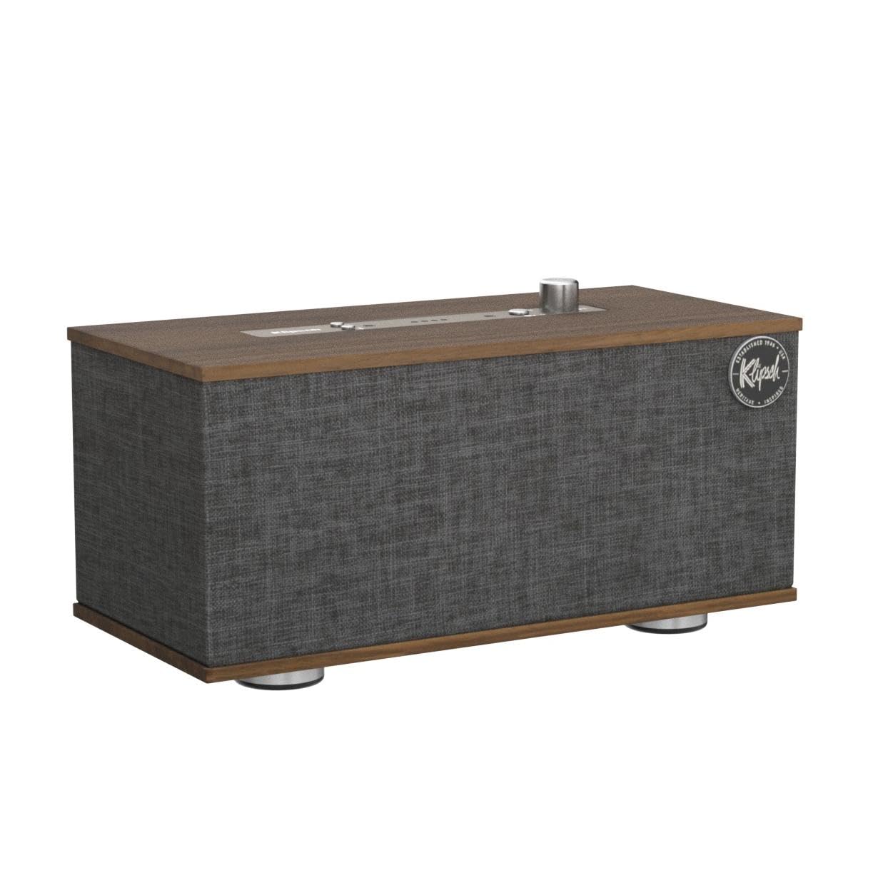 Klipsch The One Tabletop Wireless Stereo in Walnut | Bluetooth-Enabled, Multi-Room Ready, and fits Almost Anywhere