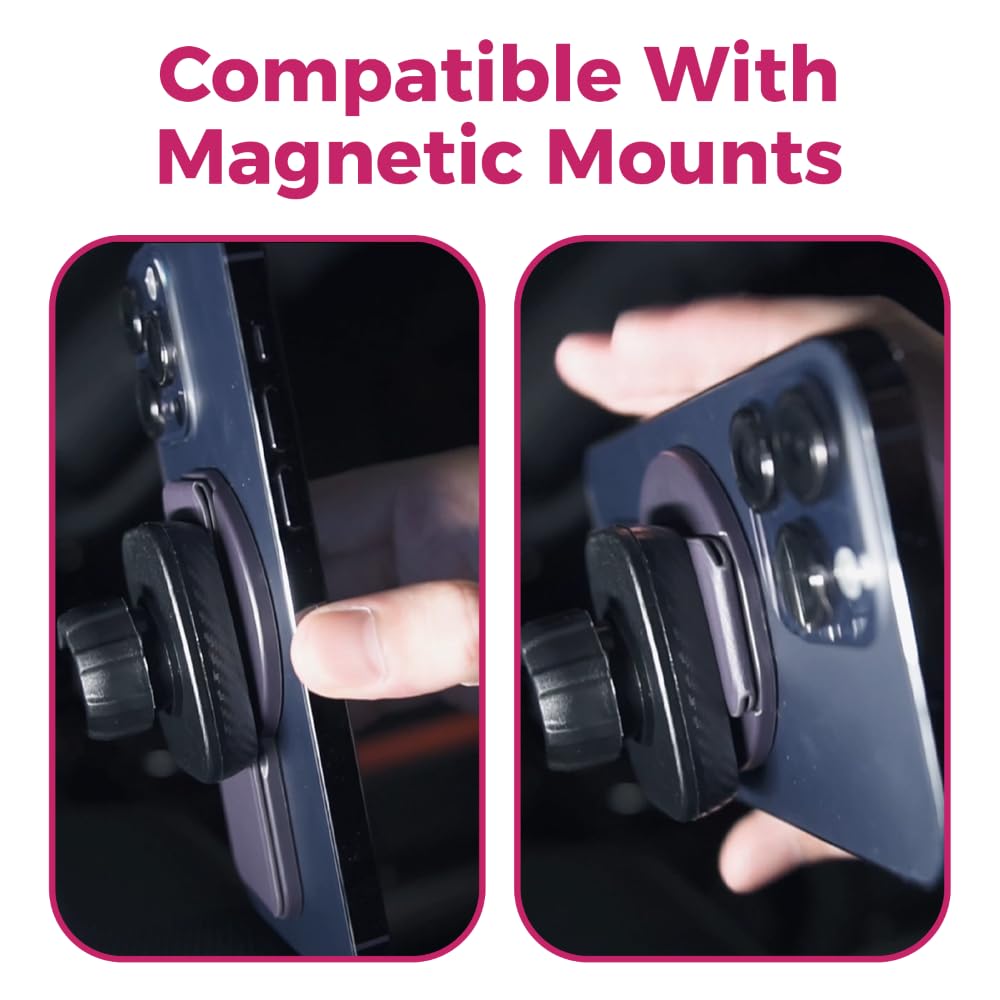 Planet Grip Compatible with MagSafe-Style iPhone Devices, Made from with a Slim Foldable Holder for Secure Magnetic Attachment and one-Hand use