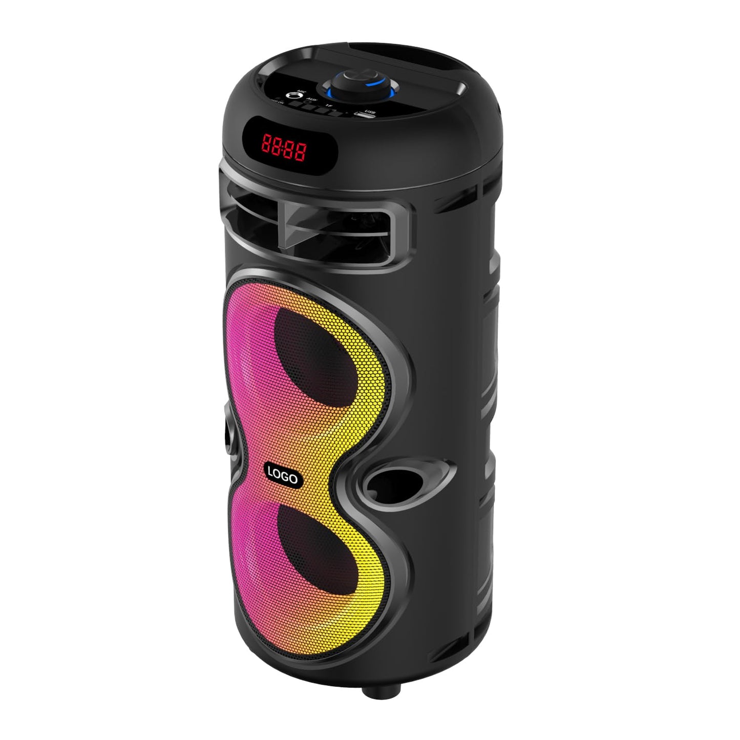 Boytone, Portable Bluetooth Party Speaker, with USB Port, RGB DJ Lights, Wireless Stereo, TWS Pairing, for Home Parties and Outdoor Entertainment
