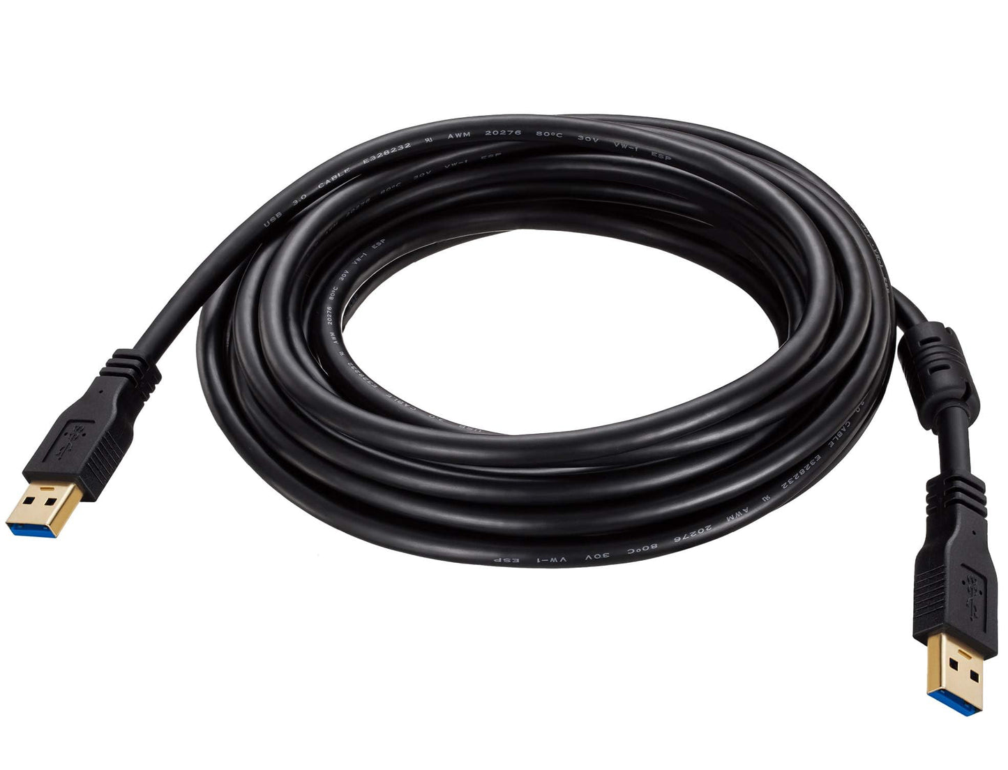 Ruaeoda USB to USB Cable Male to Male 20 ft, Long USB 3.0 Cable A to A for Data Transfer Hard Drive Enclosures, Printer, Modem, Cameras