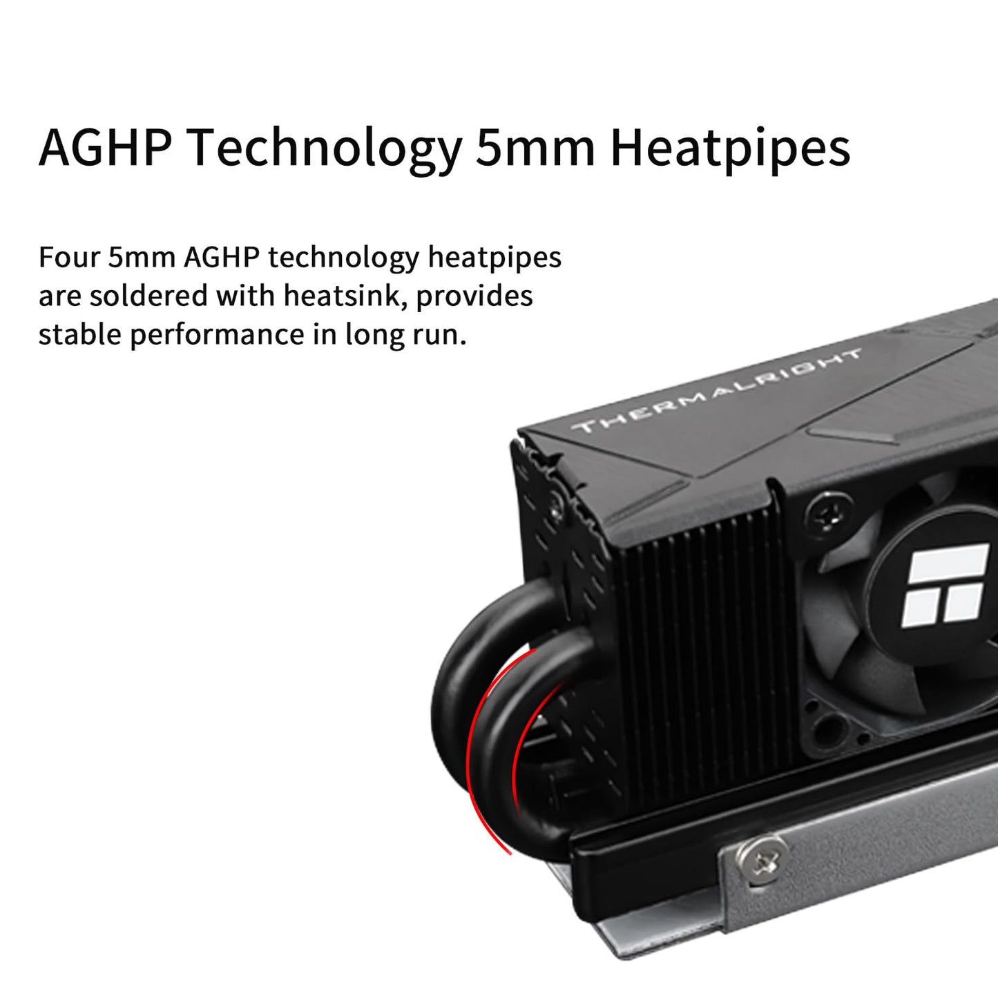 Thermalright HR10 2280 PRO Black SSD Cooler,2280 SSD Heatsink Cooling,Double-Sided Heat Sink,3500-6500RPM High Speed, 4 Copper Heat Pipes,Desktop High